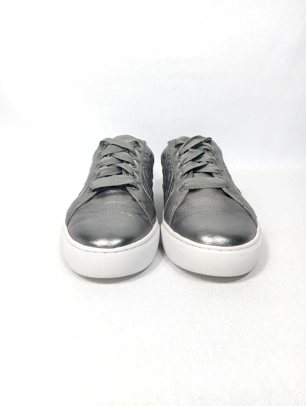 TORY BURCH Marion Quilted Metallic Leather Sneakers Women's Size 9 M